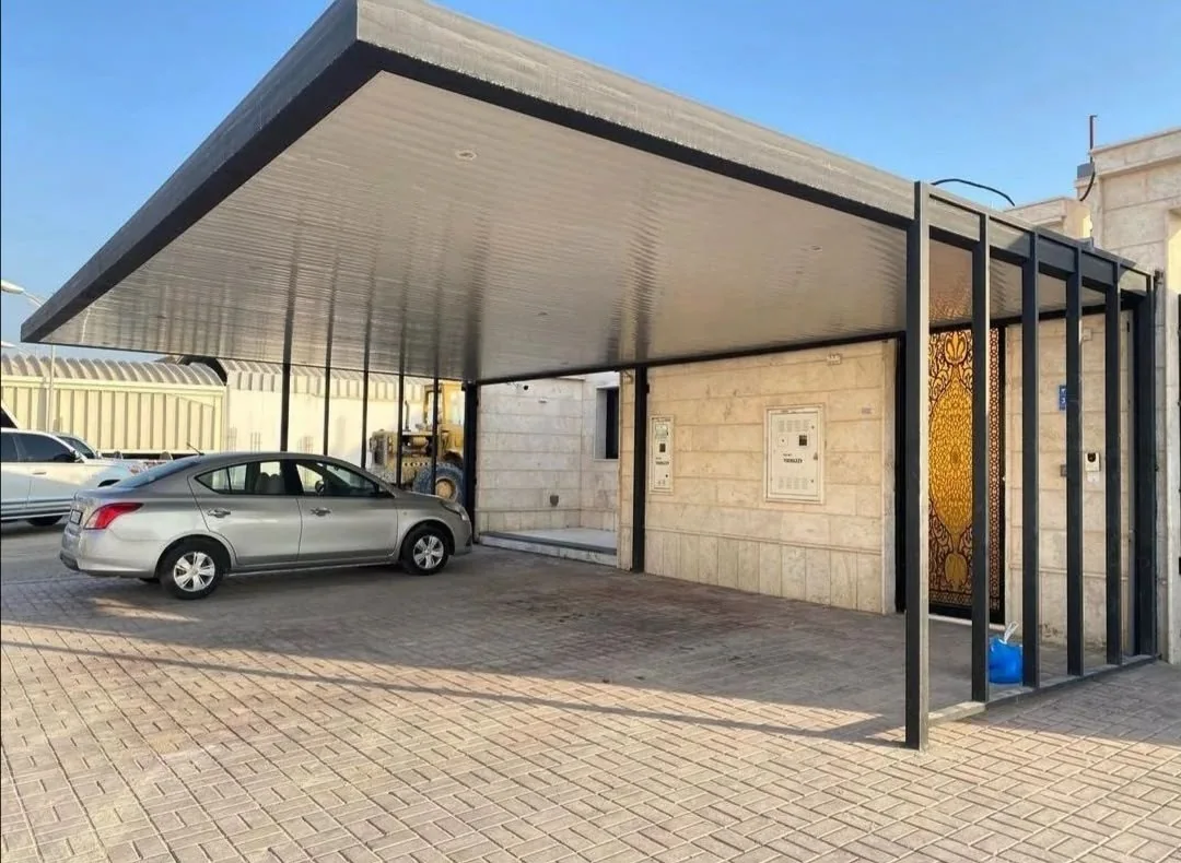 Modern metal awning project by IRON CRAFT